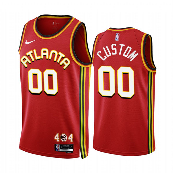 Mens Youth Atlanta Hawks Custom 2022-23 Red Nike Icon Edition Jersey