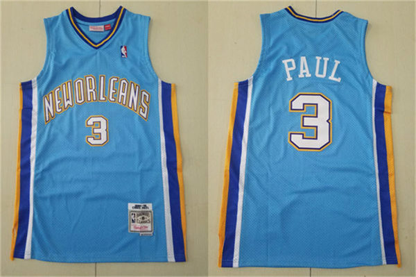 Men's New Orleans Hornets #3 Chris Paul 2005-06 Hardwood Classics Swingman Jersey