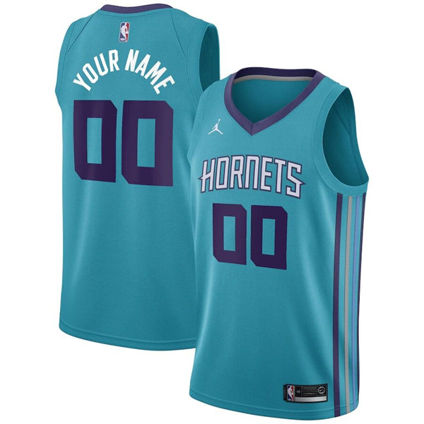 Mens Youth Charlotte Hornets Custom Teal 202019 Icon Edition Jersey