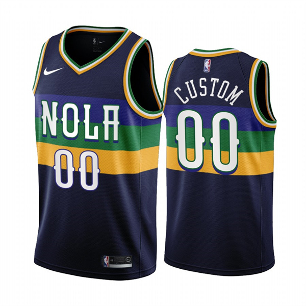 Mens Youth New Orleans Pelicans Custom Navy Nike 2022-23 City Edition Swingman Jersey
