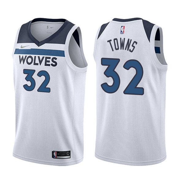 Mens Minnesota Timberwolves #32 Karl-Anthony Towns White 2021-22 Diamond Badge Association Edition Jersey