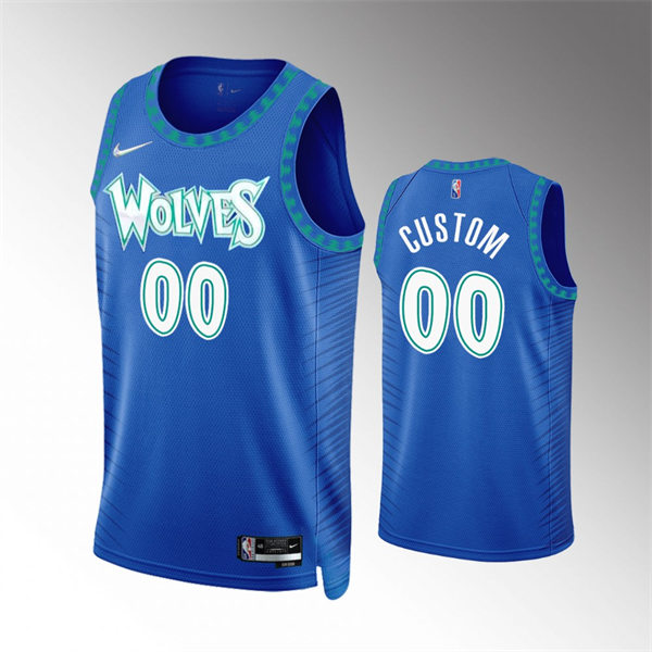 Mens Youth Minnesota Timberwolves Custom Roayl Diamond Nike 2021-22 Mixtape Edition Swingman Jersey