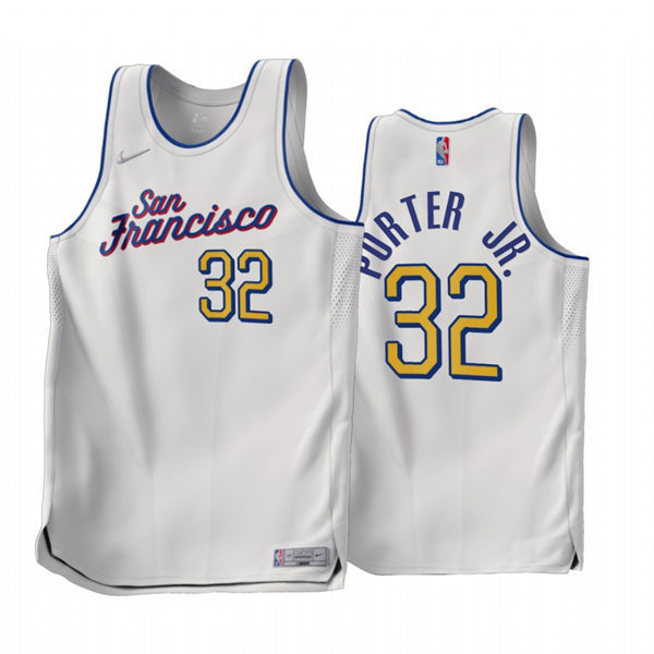 Mens Golden State Warriors #32 Otto Porter Jr. 2022-23 White Earned Edition Jersey