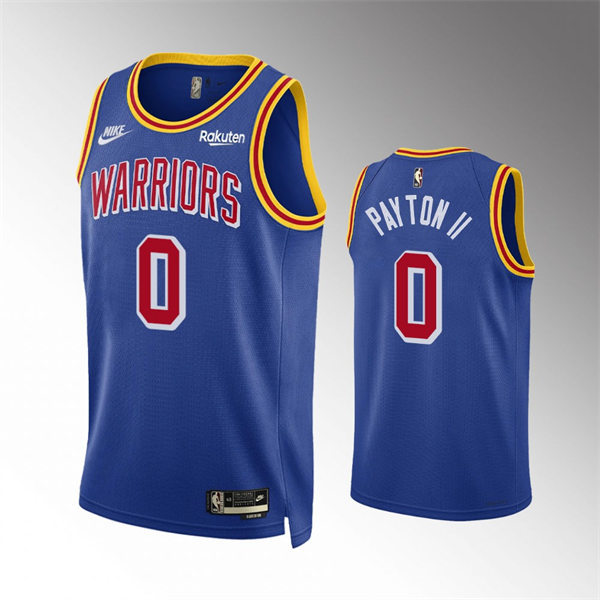 Mens Golden State Warriors #0 Gary Payton II Royal Classic Edition Origins Jersey