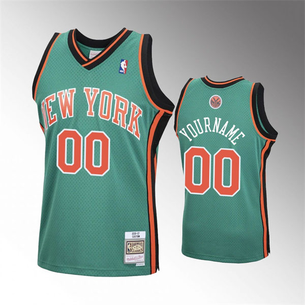 Mens Youth New York Knicks Custom Green Mitchell & Ness Relaod 2006-07 Hardwood Classics Jersey