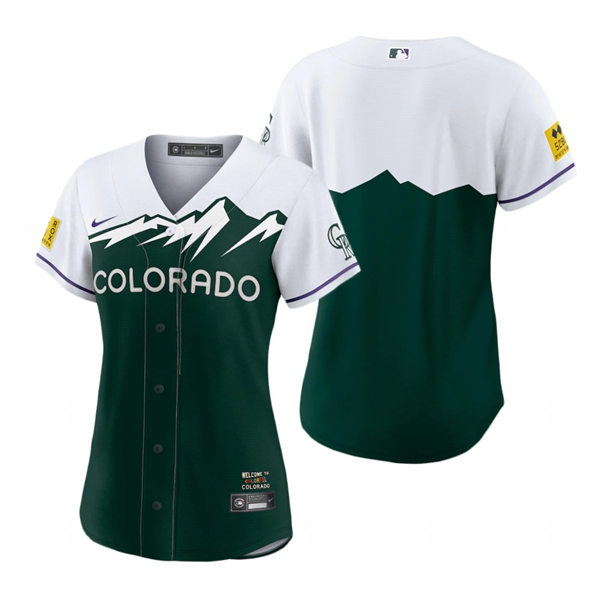Women's Colorado Rockies Blank Green 2022 City Connect Team Jersey