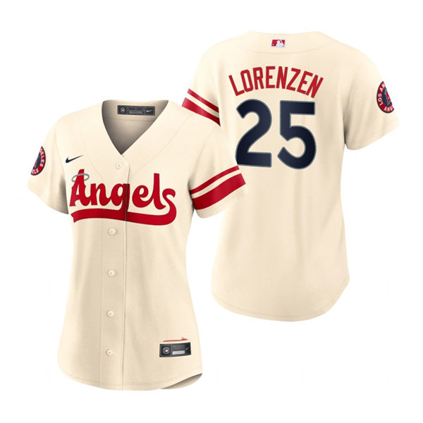 Women's Los Angeles Angels #25 Michael Lorenzen Cream 2022 City Connect Jersey