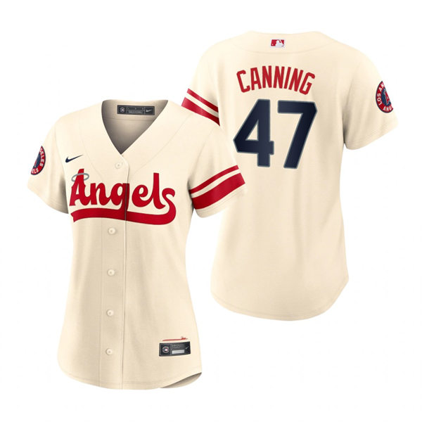 Women's Los Angeles Angels #47 Griffin Canning Cream 2022 City Connect Jersey