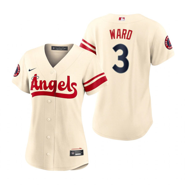 Women's Los Angeles Angels #3 Taylor Ward Cream 2022 City Connect Jersey