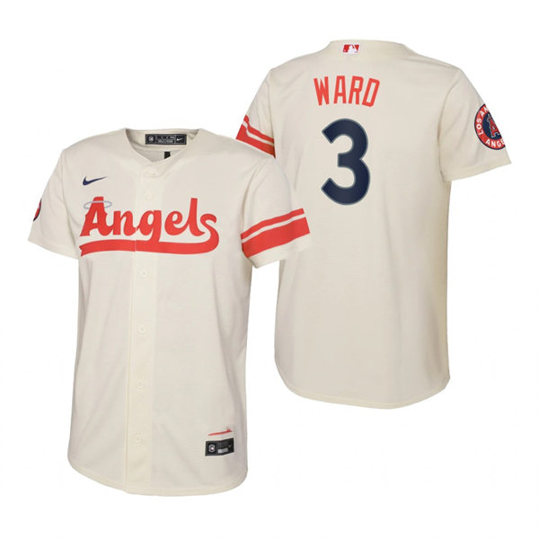 Youth Los Angeles Angels #3 Taylor Ward Cream Stitched 2022 City Connect Jersey