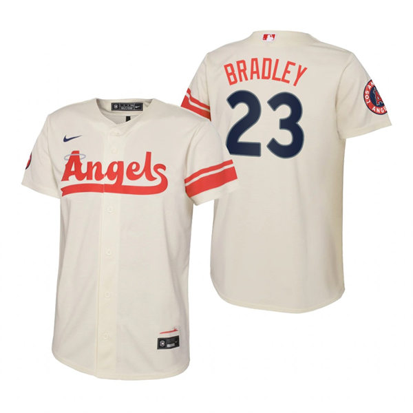 Youth Los Angeles Angels #23 Archie Bradley Cream Stitched 2022 City Connect Jersey