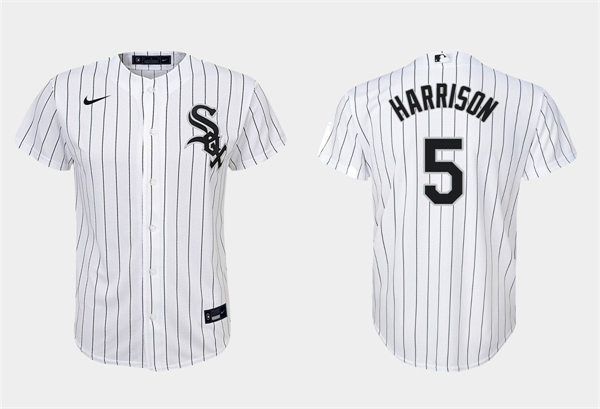 Youth Chicago White Sox #5 Josh Harrison White Home Jersey