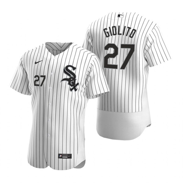 Mens Chicago White Sox #27 Lucas Giolito White Home Flex Base Player Jerseyy