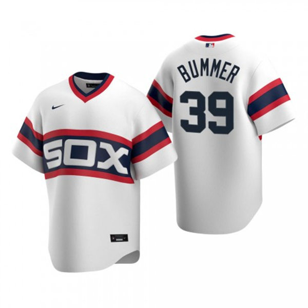 Mens Chicago White Sox #39 Aaron Bummer Nike White Pullover Cooperstown Collection Jersey