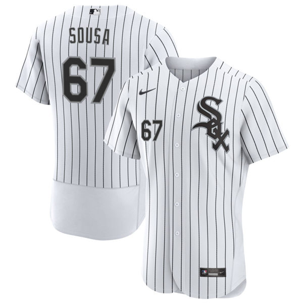 Mens Chicago White Sox #67 Bennett Sousa White Home Flex Base Player Jersey
