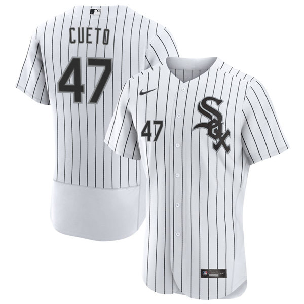 Mens Chicago White Sox #47 Johnny Cueto White Home Flex Base Player Jersey