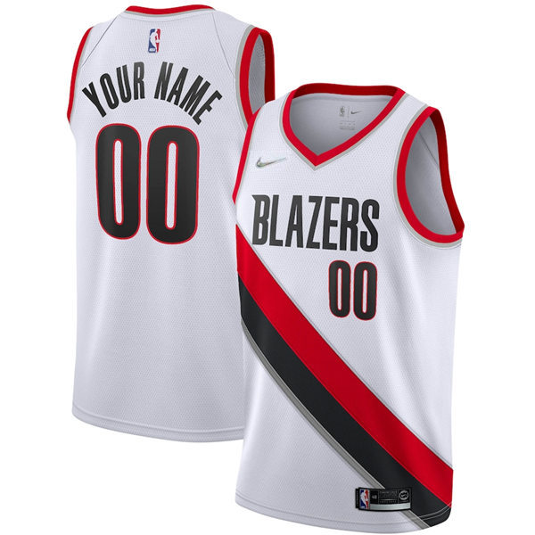 Mens Youth Portland Trail Blazers Custom White Diamond Nike 2021-22 Association Edition Jersey