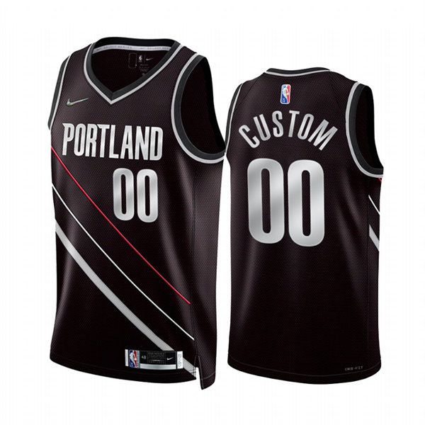 Mens Youth Portland Trail Blazers Custom Nike Black Select Series Rookie of the Year Swingman Jersey