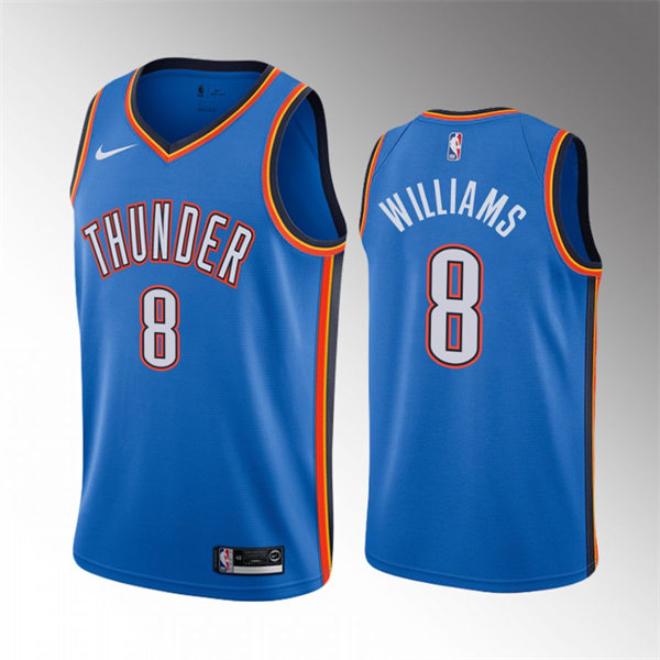 Mens Oklahoma City Thunder #8 Jalen Williams Blue Icon Edition Jersey