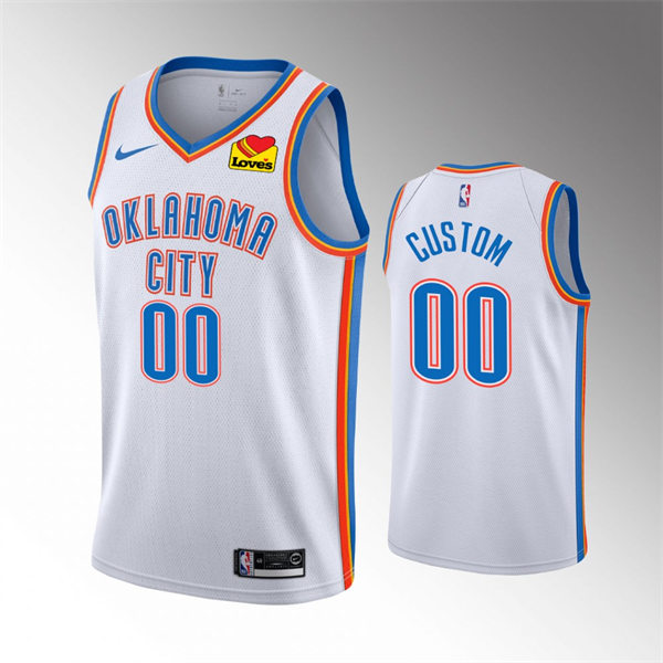 Mens Youth Oklahoma City Thunder Custom White Nike Association Edition Jersey