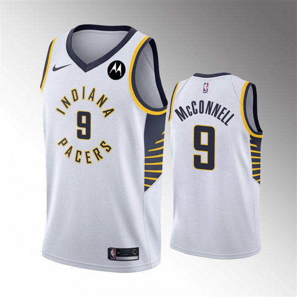 Mens Indiana Pacers #9 T.J. McConnell White Association Edition Jersey