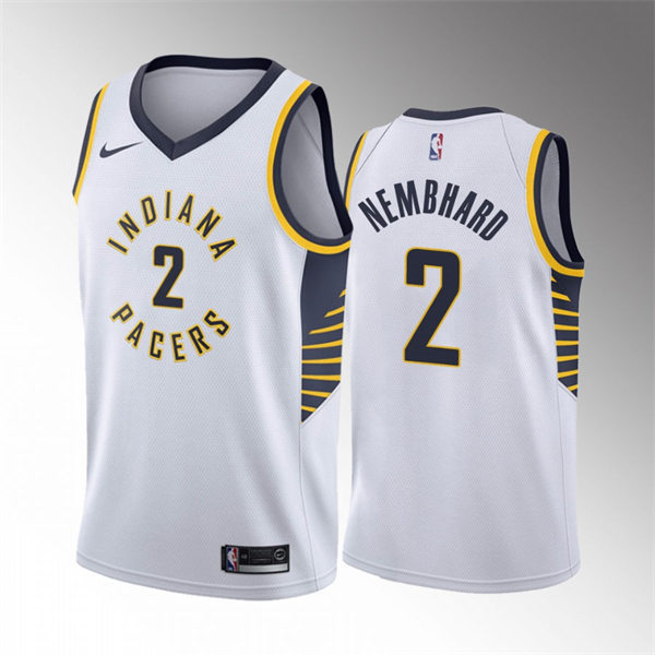 Mens Indiana Pacers #2 Andrew Nembhard White Association Edition Jersey