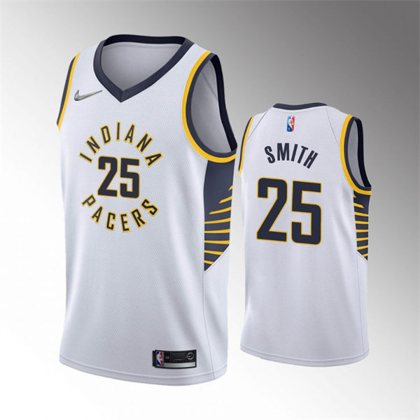 Mens Indiana Pacers #25 Jalen Smith White Association Edition Jersey