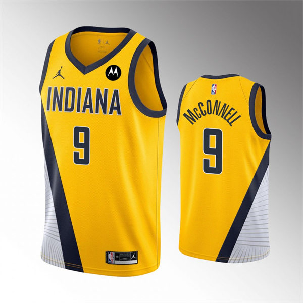 Mens Indiana Pacers #9 T.J. McConnell Yellow Statement Edition Jersey