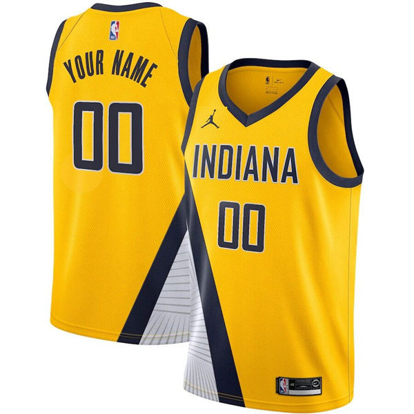 Mens Youth Indiana Pacers Custom Yellow Statement Edition Jersey