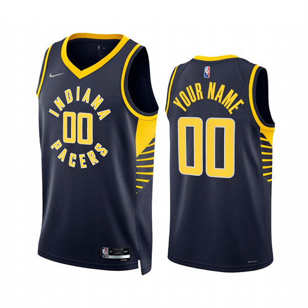 Mens Youth Indiana Pacers Custom Navy Diamond Badge Icon Edition Jersey