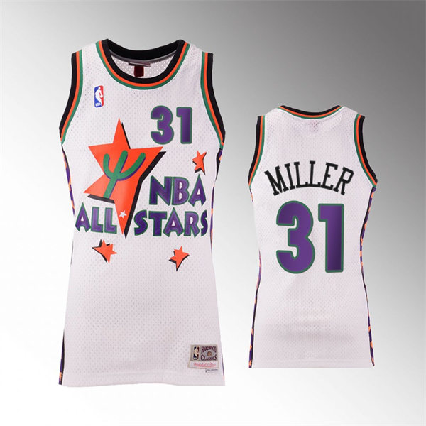 Men's Youth Indiana Pacers #31 Reggie Miller 1995 NBA All-Star Jersey White
