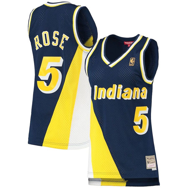 Mens Youth Indiana Pacers #5 Jalen Rose Navy Gold Mitchell & Ness 1996-97 Hardwood Classics Swingman Jersey