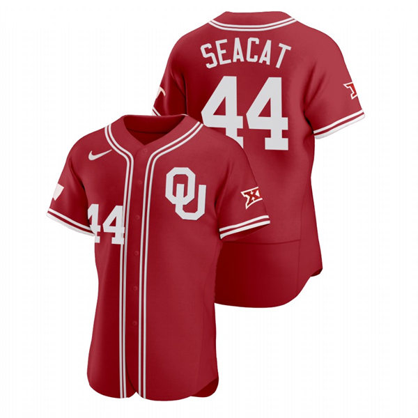 Mens Youth Oklahoma Sooners #44 Blake Seacat Crimson College Baseball Limited Jersey