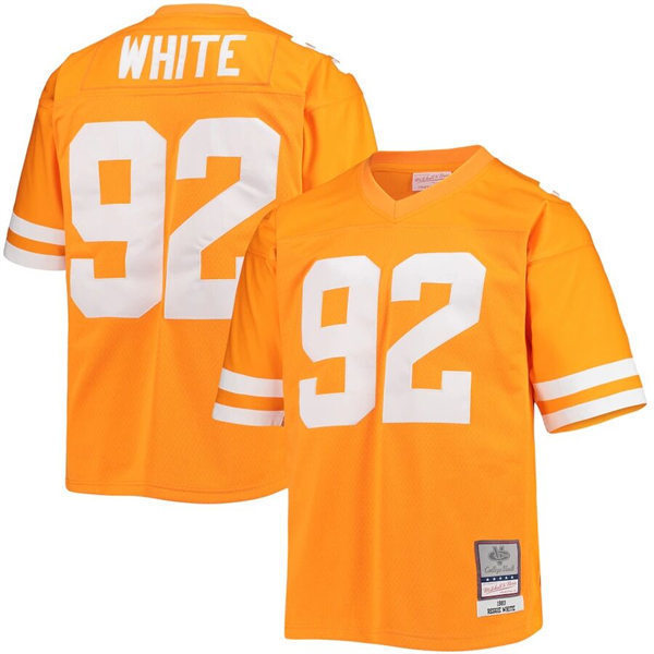 Mens Tennessee Volunteers #92 Reggie White Orange Mitchell & Ness 1983 Throwback Legacy Football Jersey