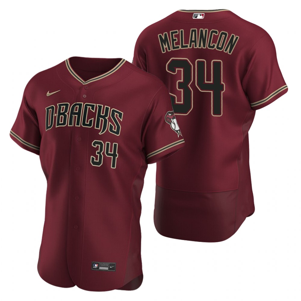 Men's Arizona Diamondbacks #34 Mark Melancon Alternate Crimson FlexBase Player Jersey