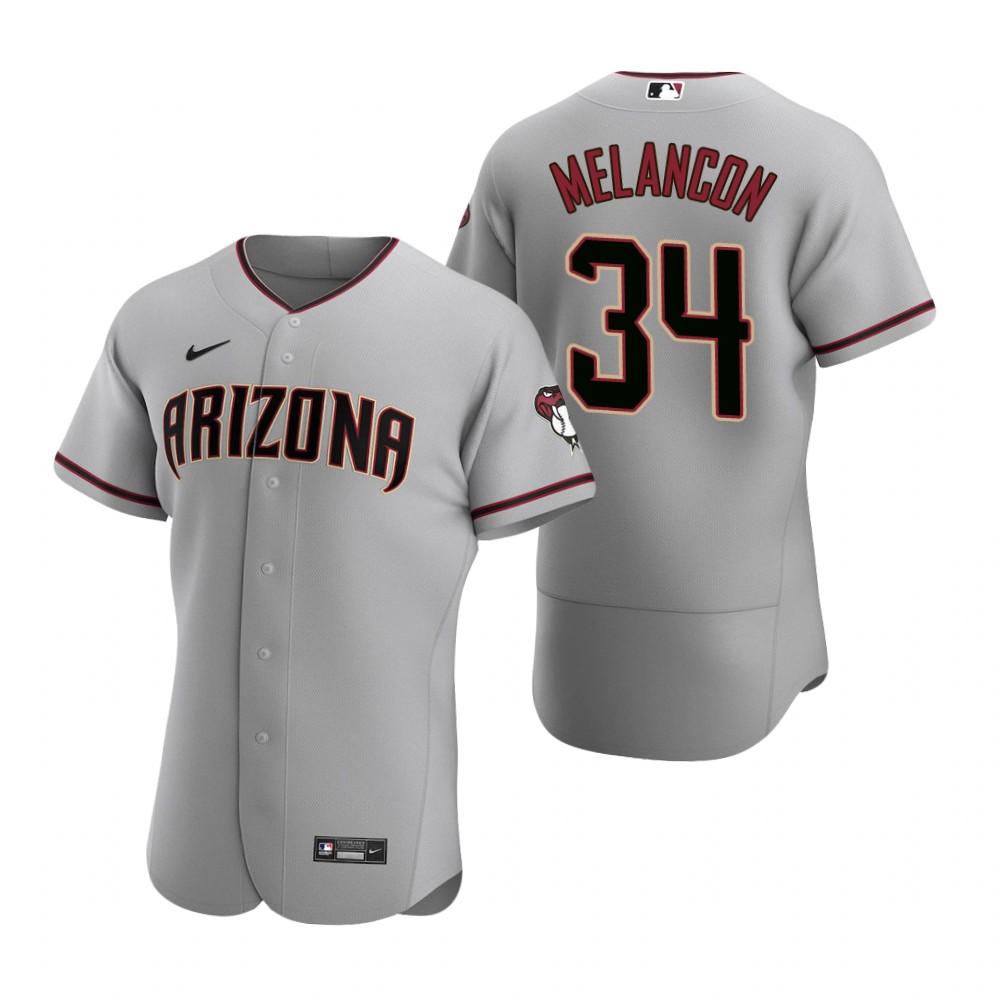 Men's Arizona Diamondbacks #34 Mark Melancon Road Gray FlexBase Player Jersey