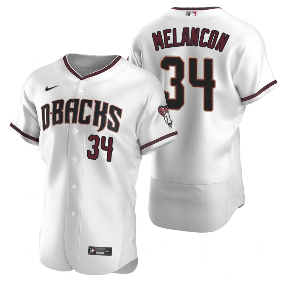 Men's Arizona Diamondbacks #34 Mark Melancon White Home FlexBase Player Jersey