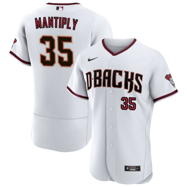 Mens Arizona Diamondbacks #35 Joe Mantiply White Home FlexBase Player Jersey