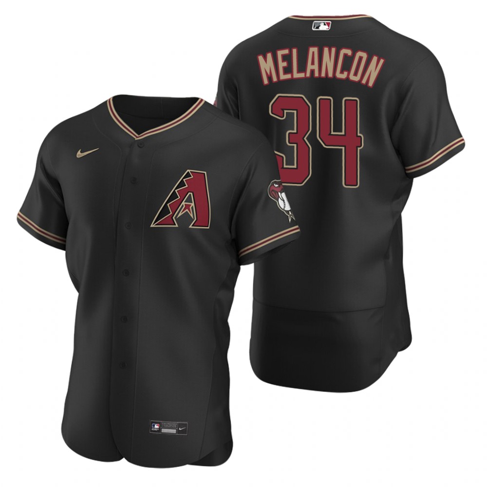 Men's Arizona Diamondbacks #34 Mark Melancon Alternate Black FlexBase Player Jersey