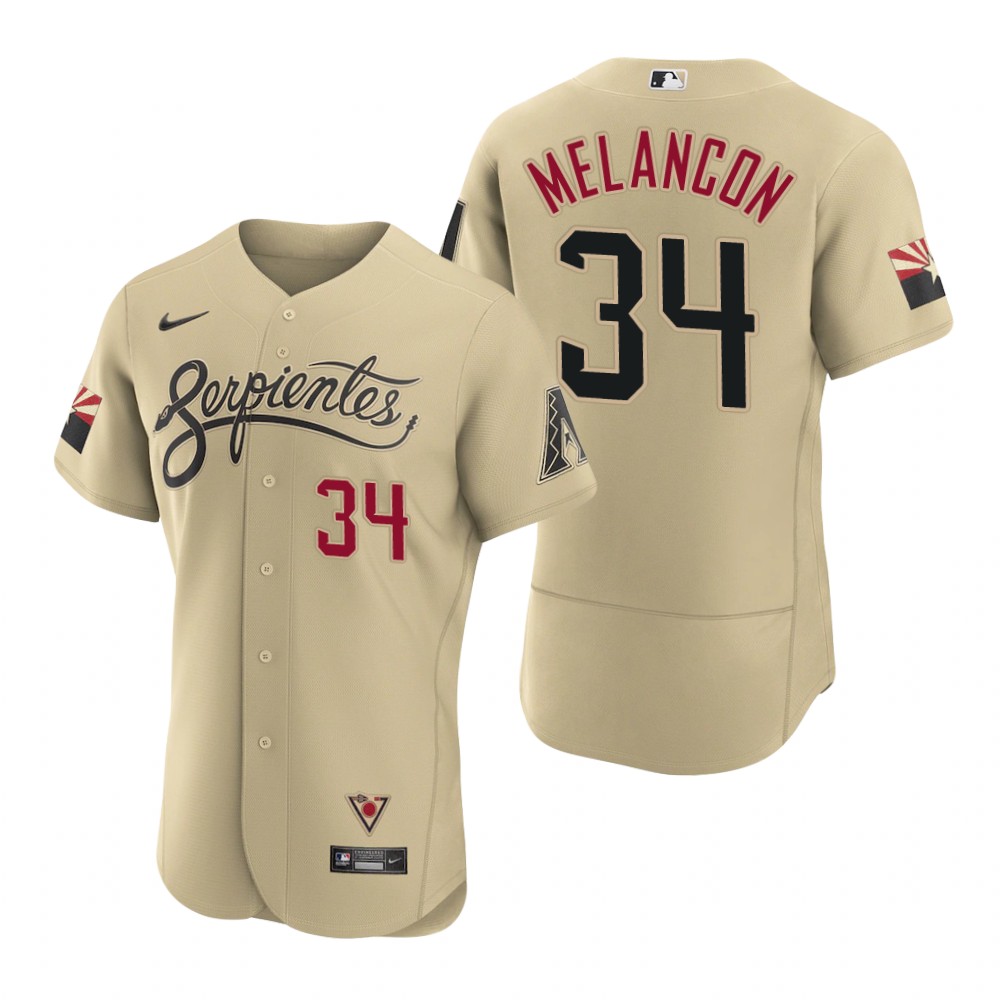Men's Arizona Diamondbacks #34 Mark Melancon Nike Tan City Connect Jersey