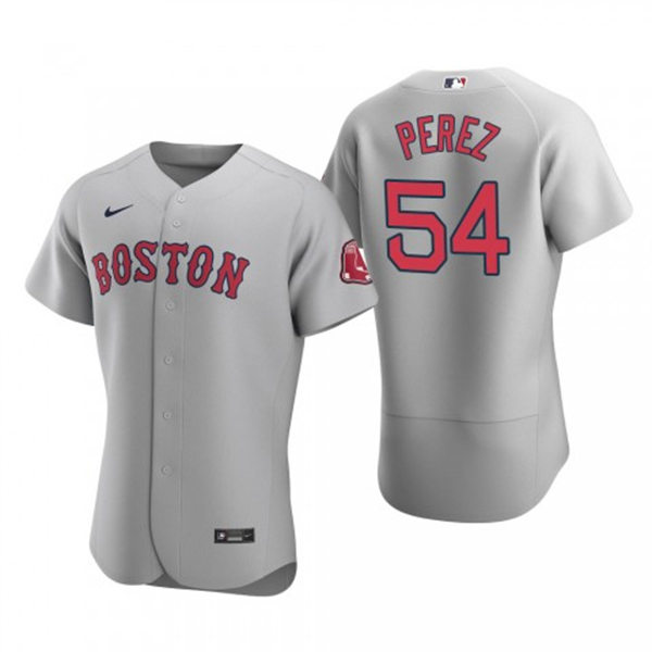 Men's Boston Red Sox #54 Martin Perez Road Gray FlexBase Player Jersey