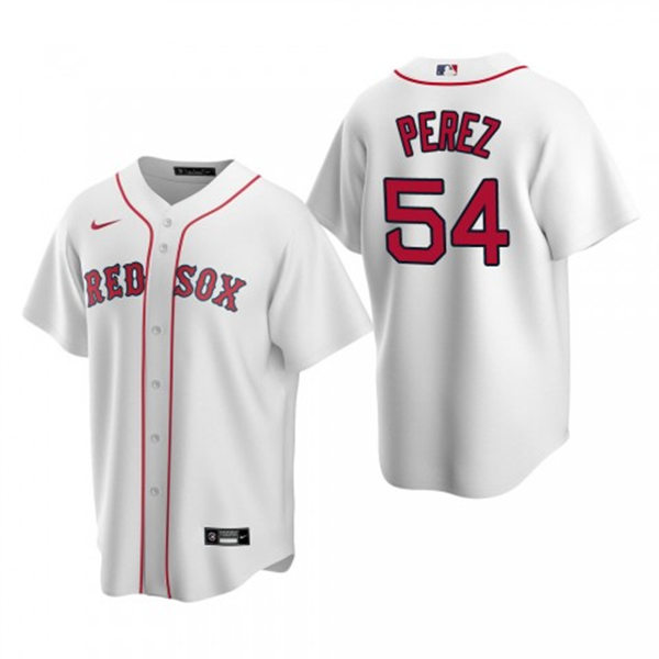 Men's Boston Red Sox #54 Martin Perez White Home with Name Cool Base Jersey