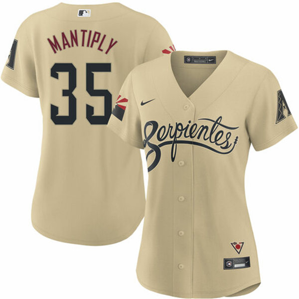 Womens Arizona Diamondbacks #35 Joe Mantiply Tan City Connect Jersey