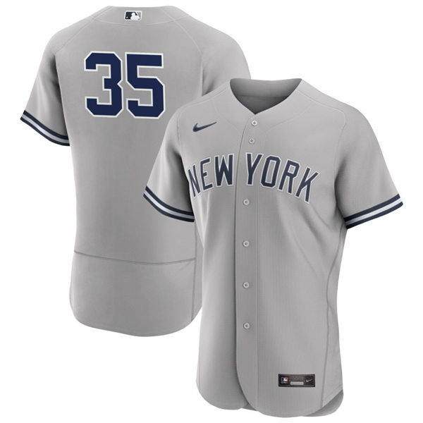 Men's New York Yankees #35 Clay Holmes Road Gray FlexBase Player Jersey