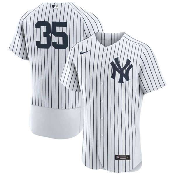 Men's New York Yankees #35 Clay Holmes White Home FlexBase Player Jersey