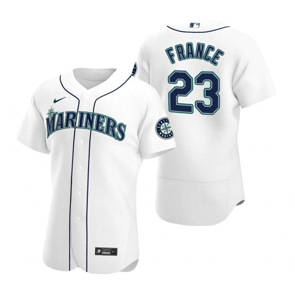 Men's Seattle Mariners #23 Ty France White Home FlexBase Player Jersey