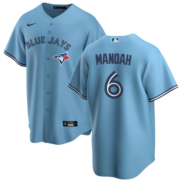 Youth Toronto Blue Jays #6 Alek Manoah  Powder Blue Alternate CoolBase Jersey