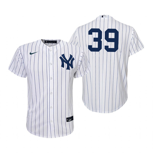 Youth New York Yankees #39 Jose Trevino White Home Jersey