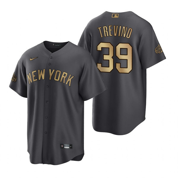 Mens Youth New York Yankees #39 Jose Trevino 2022 MLB All-Star Game Jersey Charcoal