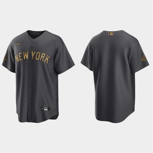 Mens Youth New York Yankees Blank 2022 MLB All-Star Game Team Jersey Charcoal